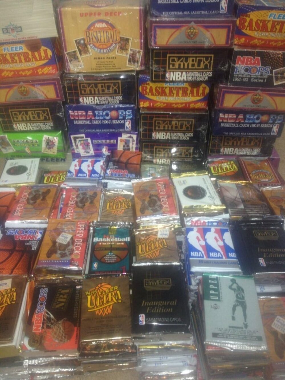 100 Vintage NBA Basketball Cards in Sealed Wax Packs - Ideal for New Collectors!